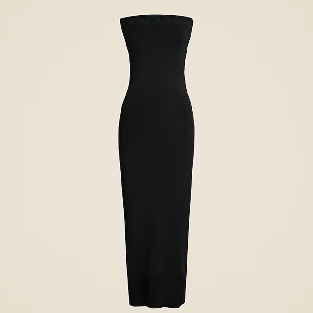 J. Crew - Cyan Black Strapless Sweater-Dress - Picture 3 of 6